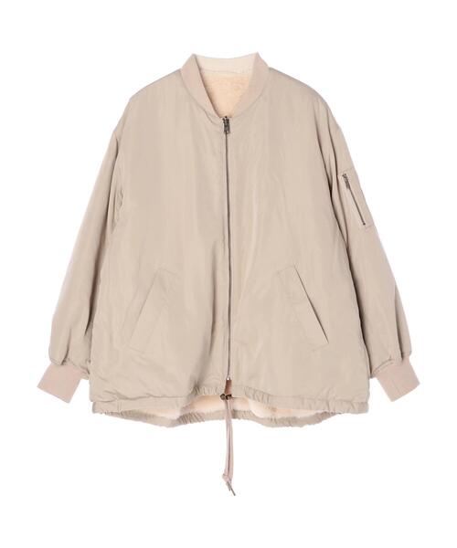 earth music&ecology（アースミュージックアンドエコロジー）の「リバーシブルMA-1*（MA-1・レディース・ブラック/ベージュ/カーキ・M/L）」の19枚目の写真