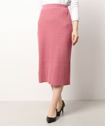 バックスリットリブニットタイトスカート