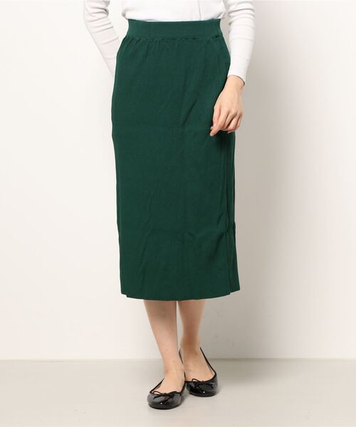 KOBE LETTUCE（コウベレタス）の「バックスリットリブニットタイトスカート（スカート・レディース・グリーン/ブラック/モカ/グレー/ピンク系・FREE）」の5枚目の写真