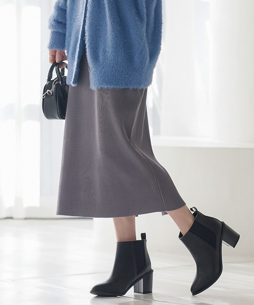 KOBE LETTUCE（コウベレタス）の「バックスリットリブニットタイトスカート（スカート・レディース・グリーン/ブラック/モカ/グレー/ピンク系・FREE）」の3枚目の写真