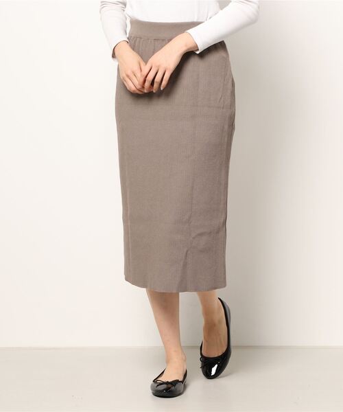 KOBE LETTUCE（コウベレタス）の「バックスリットリブニットタイトスカート（スカート・レディース・グリーン/ブラック/モカ/グレー/ピンク系・FREE）」の15枚目の写真