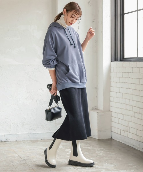 KOBE LETTUCE（コウベレタス）の「バックスリットリブニットタイトスカート（スカート・レディース・グリーン/ブラック/モカ/グレー/ピンク系・FREE）」の8枚目の写真