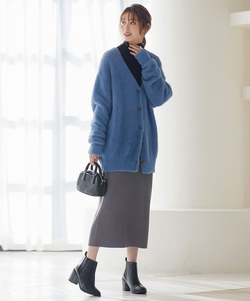 KOBE LETTUCE（コウベレタス）の「バックスリットリブニットタイトスカート（スカート・レディース・グリーン/ブラック/モカ/グレー/ピンク系・FREE）」の18枚目の写真