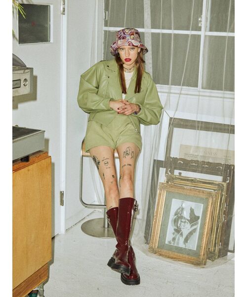 jouetie(ジュエティ)の「タックキュロット【ショートパンツ】(その他パンツ・レディース・アイボリー/グレー/ブラック/イエロー/グリーン・MEDIUM)」の16枚目の写真