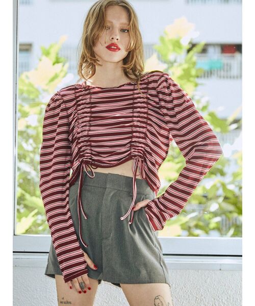 jouetie(ジュエティ)の「タックキュロット【ショートパンツ】(その他パンツ・レディース・アイボリー/グレー/ブラック/イエロー/グリーン・MEDIUM)」の12枚目の写真