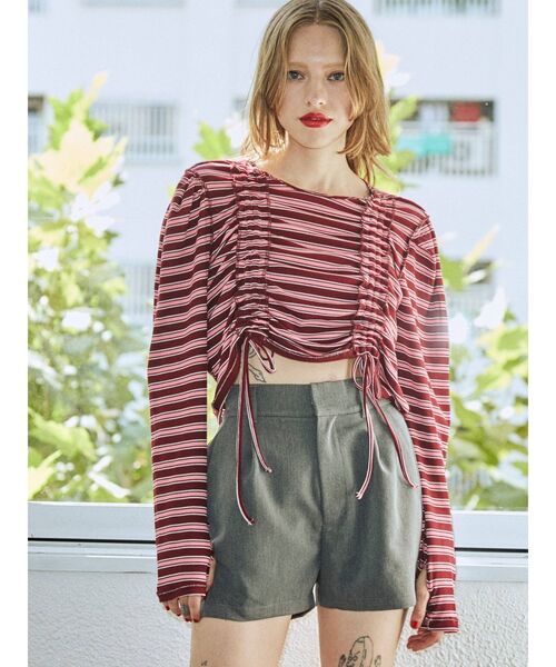 jouetie(ジュエティ)の「タックキュロット【ショートパンツ】(その他パンツ・レディース・アイボリー/グレー/ブラック/イエロー/グリーン・MEDIUM)」の22枚目の写真