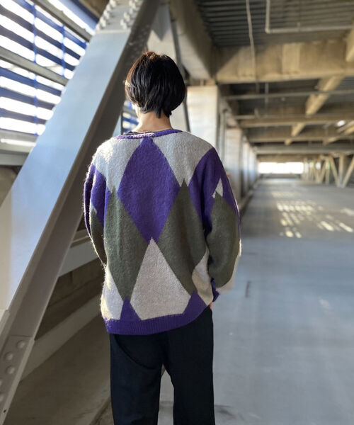GLOSTER（グロスター）の「【GLOSTER/グロスター】モヘヤミックスプルオーバーニット 無地/アーガイル（ニット/セーター・メンズ・ベージュ/イエロー/グレー系その他/パープル系その他・FREE）」の19枚目の写真
