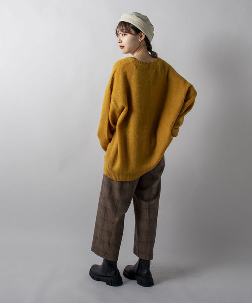 GLOSTER（グロスター）の「【GLOSTER/グロスター】モヘヤミックスプルオーバーニット 無地/アーガイル（ニット/セーター・メンズ・ベージュ/イエロー/グレー系その他/パープル系その他・FREE）」の21枚目の写真