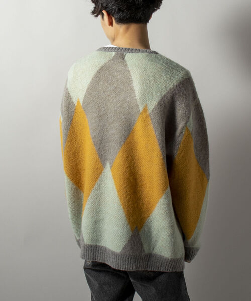GLOSTER（グロスター）の「【GLOSTER/グロスター】モヘヤミックスプルオーバーニット 無地/アーガイル（ニット/セーター・メンズ・ベージュ/イエロー/グレー系その他/パープル系その他・FREE）」の11枚目の写真