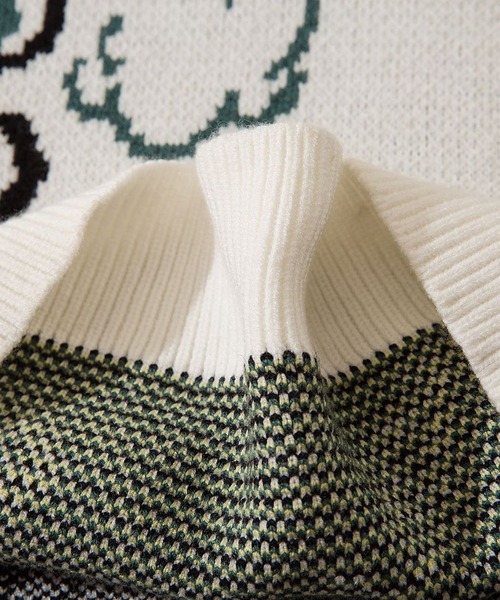 HOOK(フック)の「【HOOK】落書き恐竜イラストvネックベスト(ベスト・メンズ・ホワイト/ブラック/グリーン・XL/M/L)」の12枚目の写真