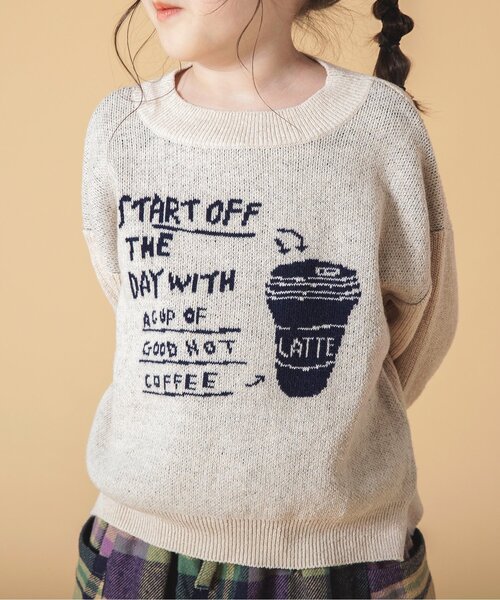 BREEZE（ブリーズ）の「ドリンクモチーフセーター（ニット/セーター・キッズ・オレンジ/アイボリー・90/100/110/120/80/130/140）」の5枚目の写真