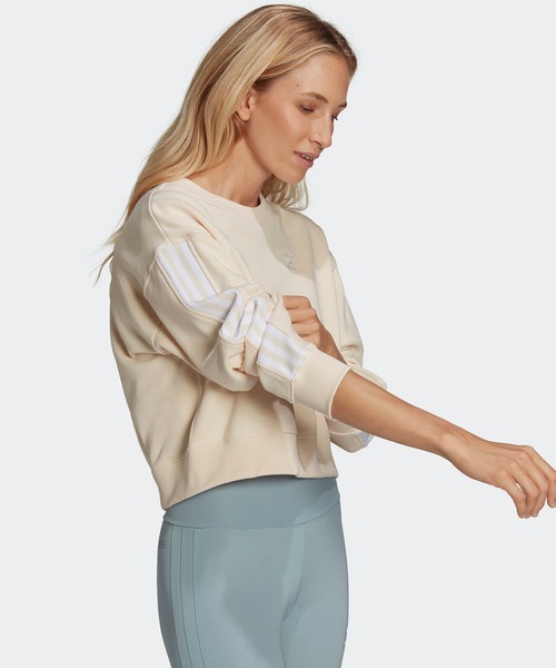 adidas（アディダス）の「アディカラー クラシック スウェット / アディダスオリジナルス（スウェット・レディース・ブラック/ピンク系その他/オフホワイト/ライトブルー・SMALL/MEDIUM/LARGE/X-LARGE/XX-LARGE/X-SMALL）」の10枚目の写真