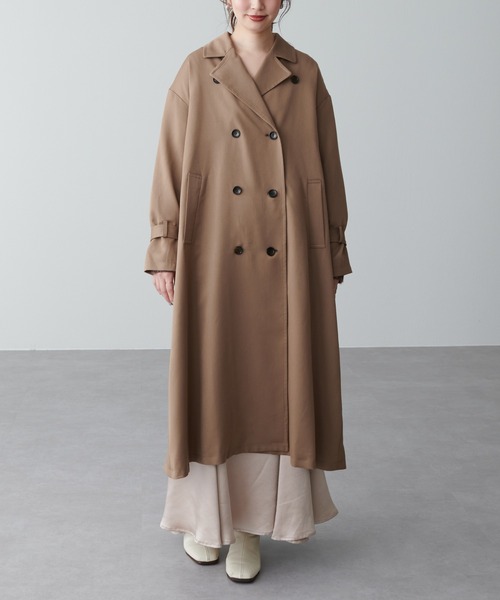 natural couture（ナチュラルクチュール）の「ケープ付きレディトレンチコート（トレンチコート・レディース・モカ/ベージュ/ピンク・FREE）」の7枚目の写真
