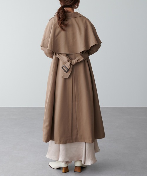 natural couture（ナチュラルクチュール）の「ケープ付きレディトレンチコート（トレンチコート・レディース・モカ/ベージュ/ピンク・FREE）」の16枚目の写真