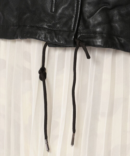 AVIREX(アヴィレックス)の「【Women's】SHORT MODS LEATHER JACKET/ ショートモッズレザージャケット(ブルゾン・レディース・ブラック・SMALL/MEDIUM)」の9枚目の写真