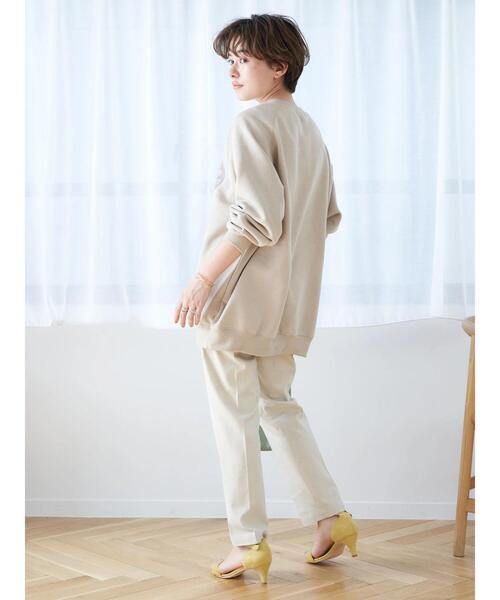 earth music&ecology(アースミュージックアンドエコロジー)の「グラフィックスウェットチュニック*(Tシャツ/カットソー・レディース・チャコールグレー/ブラウン/グリーン/ライトベージュ・FREE)」の17枚目の写真