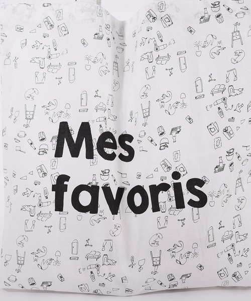 POU DOU DOU（プードゥドゥ）の「Favoris線画プリントポケッタブルトートバッグ（トートバッグ・レディース・ライトブルー/オフホワイト・8）」の18枚目の写真