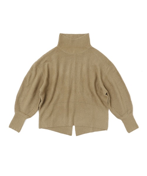 Fashion Letter(ファッションレター)の「ハイネックニットプルオーバー(ニット/セーター・レディース・ブラック/ベージュ/ライトグレー/ブラウン/グレー・M~L/LL~3L/4L~5L)」の14枚目の写真