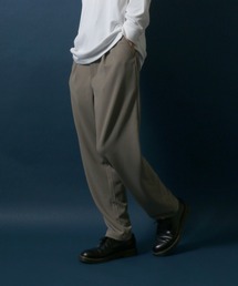 Cut Georgette Wide Tuck Tapered Pants/カットジョーゼット ワイドタックテーパードパンツ スラックス カラーパンツ