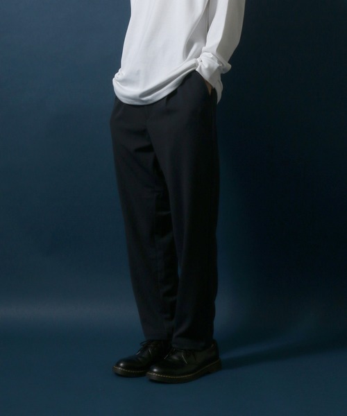 ANPAS（アンパス）の「Cut Georgette Wide Tuck Tapered Pants/カットジョーゼット ワイドタックテーパードパンツ スラックス カラーパンツ（スラックス・メンズ・オートミール/グレー/ベージュ/ブラック・M/L/LL）」の22枚目の写真