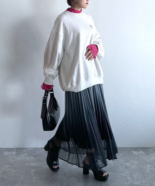 PAGEBOY（ページボーイ）の「オーロラプリーツスカート（スカート・レディース・ブラック/アクア・FREE）」の3枚目の写真