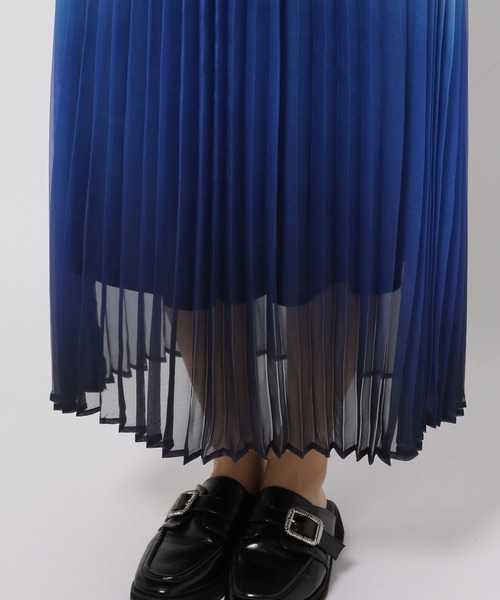 PAGEBOY（ページボーイ）の「オーロラプリーツスカート（スカート・レディース・ブラック/アクア・FREE）」の10枚目の写真