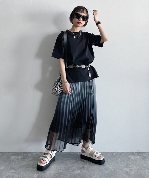 PAGEBOY（ページボーイ）の「オーロラプリーツスカート（スカート・レディース・ブラック/アクア・FREE）」の19枚目の写真