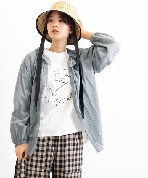 POU DOU DOU（プードゥドゥ）の「あご紐付きストローハット（ハット・レディース・ブラック/ベージュ・8）」の13枚目の写真