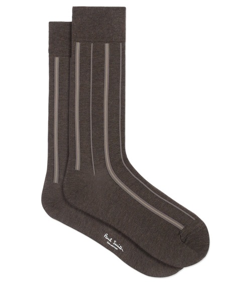 Paul Smith COLLECTION（ポールスミスコレクション）の「ストライプ ドレスソックス / 124702 BS（ソックス/靴下・メンズ・ブラック/ダークブラウン/ネイビー・25-27）」の2枚目の写真