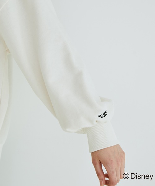 VIS（ビス）の「【ディズニー】ミッキー/バイカラージップアップパーカー【WEB限定】（パーカー・レディース・オフホワイト/スミクロ・FREE）」の18枚目の写真