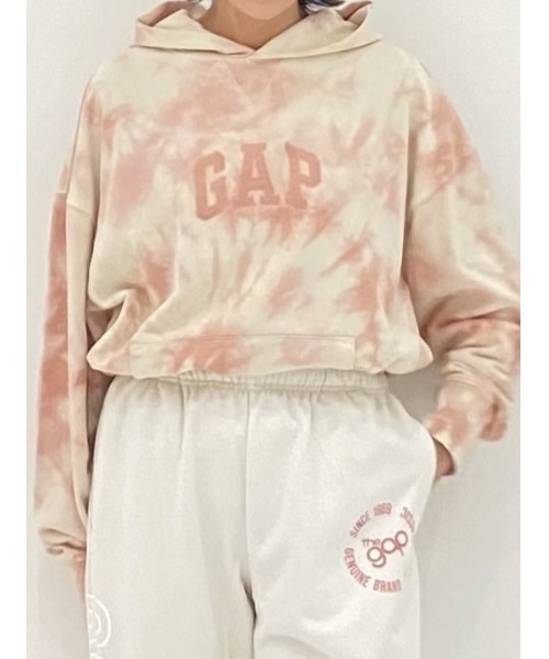 GAP（ギャップ）の「ミニ アーチ プルオーバー タイダイ柄 パーカー（パーカー・メンズ・ピンク/ベージュ・XS/S/M/L/XXS/XL）」の7枚目の写真
