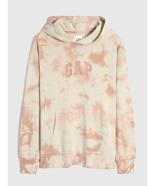GAP（ギャップ）の「ミニ アーチ プルオーバー タイダイ柄 パーカー（パーカー・メンズ・ピンク/ベージュ・XS/S/M/L/XXS/XL）」の4枚目の写真