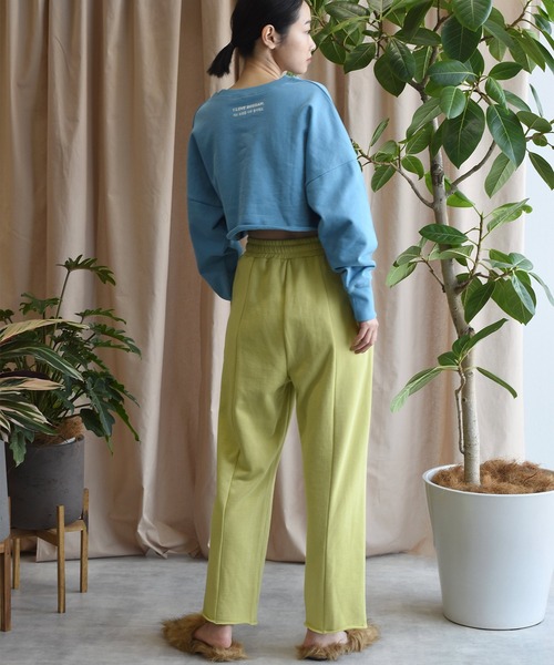 Alley by w closet（アリーバイダブルクローゼット）の「【Alley】ハングル裏毛ショートプルオーバー（スウェット・レディース・ピンク/ブルー/イエロー・FREE）」の17枚目の写真