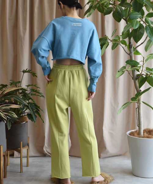 Alley by w closet（アリーバイダブルクローゼット）の「【Alley】ハングル裏毛ショートプルオーバー（スウェット・レディース・ピンク/ブルー/イエロー・FREE）」の14枚目の写真