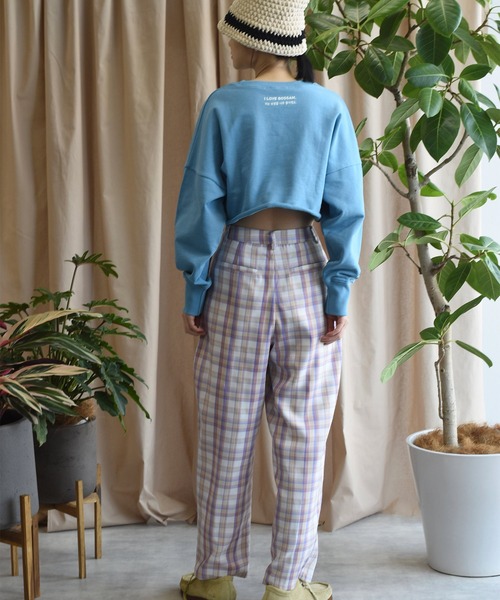 Alley by w closet（アリーバイダブルクローゼット）の「【Alley】ハングル裏毛ショートプルオーバー（スウェット・レディース・ピンク/ブルー/イエロー・FREE）」の11枚目の写真