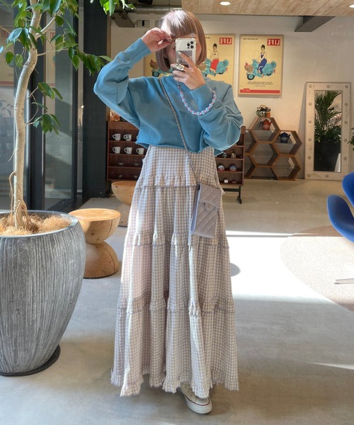 Alley by w closet（アリーバイダブルクローゼット）の「【Alley】ハングル裏毛ショートプルオーバー（スウェット・レディース・ピンク/ブルー/イエロー・FREE）」の8枚目の写真