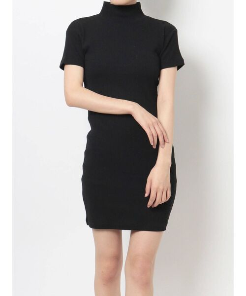 GYDA（ジェイダ）の「ハーフスリーブテレコタイトワンピース（ワンピース・レディース・ブラック/アイボリー/ミント・FREE）」の16枚目の写真