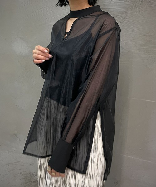 【＆g’aime】マットシアーブラウス &g'aime（アンジェム）の「【＆g'aime】マットシアーブラウス