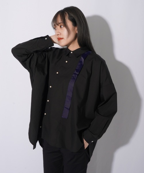 店舗情報 ブラック BLANC basque ブランバスク パールアシメブラウス 店舗情報 ブラック BLANC basque ブランバスク パールアシメブラウス