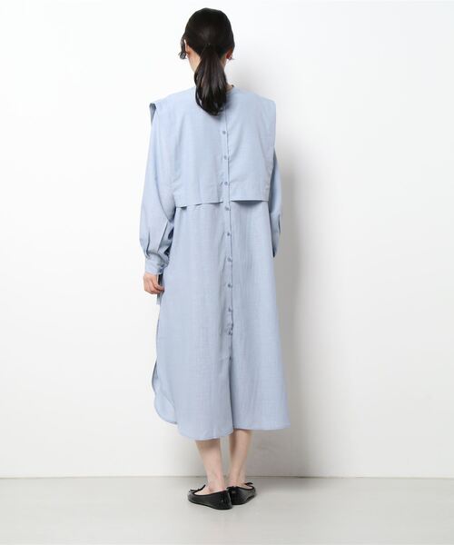 sango（sango）の「スラブジョーゼット2WAYレイヤード風ワンピース（シャツワンピース・レディース・ホワイト/ベージュ/ブルー・FREE）」の18枚目の写真