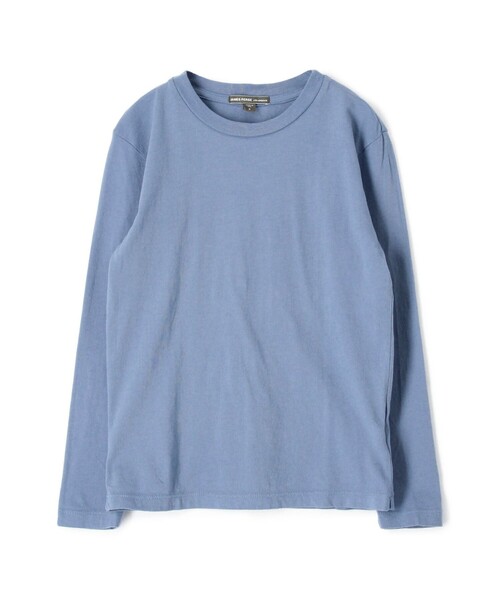JAMES PERSE(ジェームスパース)の「キッズ ロングスリープTシャツ KLJ3076(Tシャツ/カットソー・キッズ・ブルー系その他/チャコールグレー/ライトブルー・4/06)」の3枚目の写真