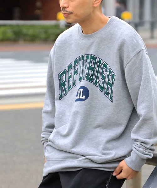 BACK NUMBER（バックナンバー）の「【BACK NUMBER】Refurbishクルーネックスウェット（スウェット・メンズ・ブルー/ネイビー/グレー/グリーン/ホワイト/ホワイト×ホワイト/レッド/ブラック・L/M/S）」の4枚目の写真
