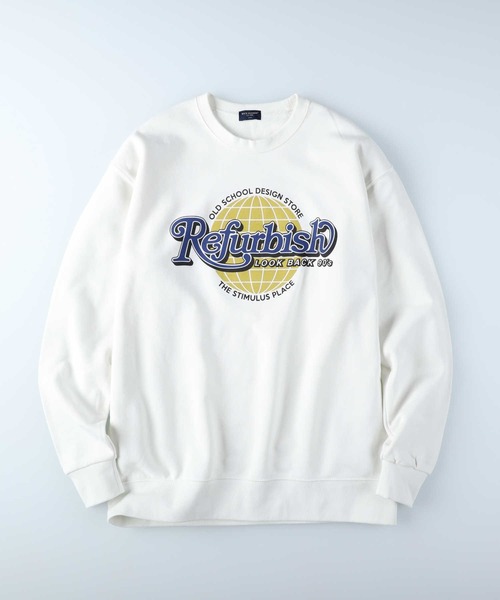 BACK NUMBER（バックナンバー）の「【BACK NUMBER】Refurbishクルーネックスウェット（スウェット・メンズ・ブルー/ネイビー/グレー/グリーン/ホワイト/ホワイト×ホワイト/レッド/ブラック・L/M/S）」の2枚目の写真