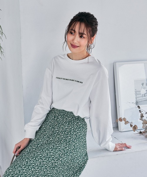 GLOBAL WORK(グローバルワーク)の「抗菌プリントロンT/264068(Tシャツ/カットソー・レディース・ホワイト/オフホワイト/ホワイト系その他3/ライトグレー/ホワイト系その他2/グレー系その他3・LARGE/MEDIUM)」の17枚目の写真