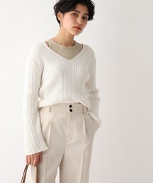 OPAQUE.CLIP | オーガニックコットン ワイドリブプルオーバー(ニット/セーター)
