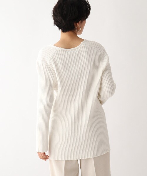 OPAQUE.CLIP（オペークドットクリップ）の「◆オーガニックコットン ワイドリブプルオーバー（ニット/セーター・レディース・ライトブルー/グリーン系その他5/ホワイト系/ピンク系/ブラック系7・40/38/42）」の8枚目の写真