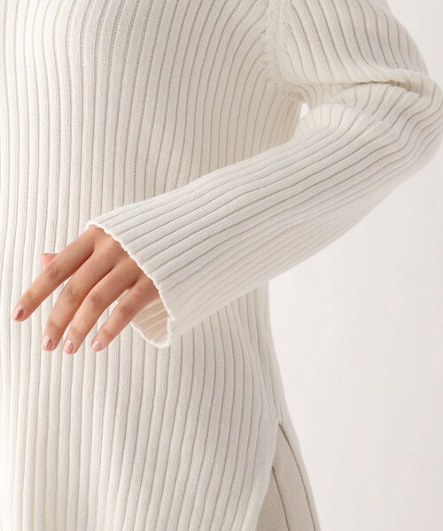 OPAQUE.CLIP（オペークドットクリップ）の「◆オーガニックコットン ワイドリブプルオーバー（ニット/セーター・レディース・ライトブルー/グリーン系その他5/ホワイト系/ピンク系/ブラック系7・40/38/42）」の10枚目の写真