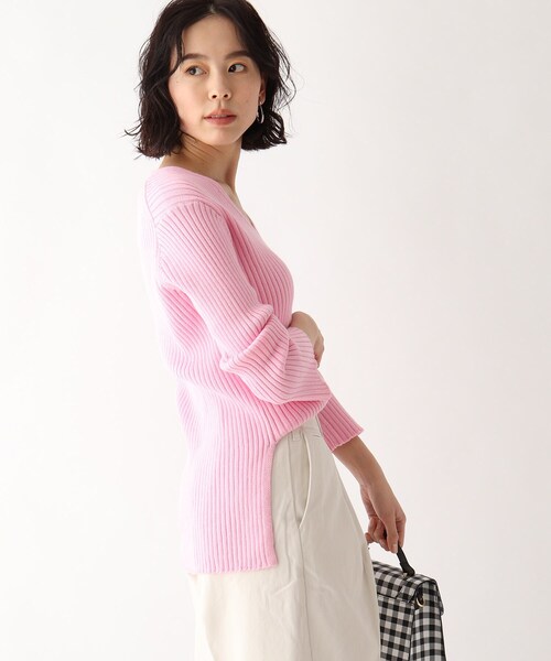 OPAQUE.CLIP（オペークドットクリップ）の「◆オーガニックコットン ワイドリブプルオーバー（ニット/セーター・レディース・ライトブルー/グリーン系その他5/ホワイト系/ピンク系/ブラック系7・40/38/42）」の17枚目の写真