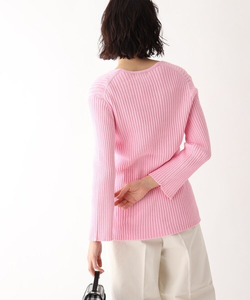 OPAQUE.CLIP（オペークドットクリップ）の「◆オーガニックコットン ワイドリブプルオーバー（ニット/セーター・レディース・ライトブルー/グリーン系その他5/ホワイト系/ピンク系/ブラック系7・40/38/42）」の18枚目の写真