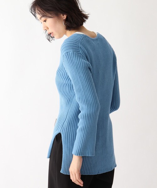 OPAQUE.CLIP（オペークドットクリップ）の「◆オーガニックコットン ワイドリブプルオーバー（ニット/セーター・レディース・ライトブルー/グリーン系その他5/ホワイト系/ピンク系/ブラック系7・40/38/42）」の19枚目の写真